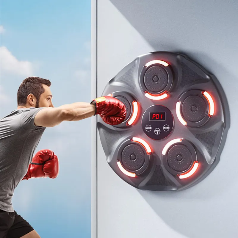 Mesin tinju musik cerdas, peralatan latihan lampu Target dinding Led untuk Boxing Gym