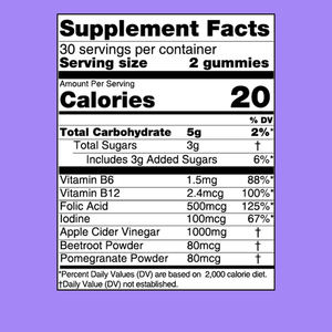 Gomitas de Vinagre de Sidra de Manzana OEM con Vitamina B, Ácido Fólico e Ioduro, Aumentan la Potencia Antioxidante, Promueven la Salud Digestiva - Product Image 2