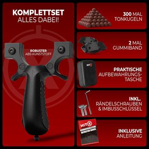 ชุดหนังสติ๊ก HITX Zwille ระดับมืออาชีพ พื้นผิว Super Grip ยางยืดแรงพิเศษ ติดตั้งง่าย พร้อมซองใส่แบบมีซิป - Product Image 2