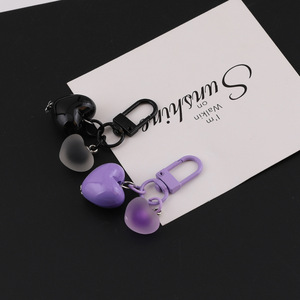 Llavero 3D de Corazón DIY de Resina Plástica Ligero para Bolsos, Accesorios para Niñas - Product Image 3
