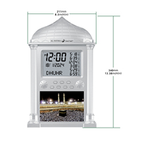 Nouvelle qualité mosquée musulmane islamique Azan Table horloge murale affichage à temps plein horloge numérique alimenté par batterie Azan horloge