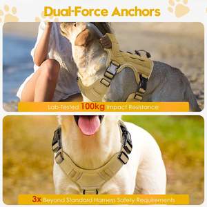 تسخير الكلاب التكتيكي للخدمة الشاقة للسلالات الكبيرة بدون سحب قابل للتعديل نظام عاكس Molle <span class=keywords><strong>K9</strong></span> تحكم من الدرجة العسكرية - Product Image 3