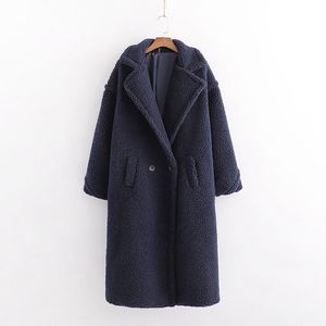 <span class=keywords><strong>Cappotto</strong></span> Lungo da Donna in Pelliccia Sintetica Spessa e Calda Invernale, Capospalla Femminile Vintage a Maniche Lunghe con <span class=keywords><strong>Tasche</strong></span>, Soprabito Chic - Product Image 4