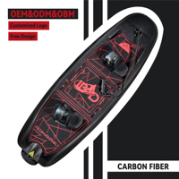 Planche de surf électrique en fibre de carbone 10KW avec logo personnalisable, vitesse rapide 50KM/H, 72V, étanche, capacité de charge 120KG, pour le surf sur les lacs