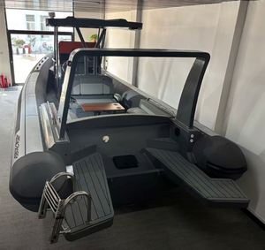 <span class=keywords><strong>Bateau</strong></span> semi-rigide Reachsea Hypalon RHIB pour 16 personnes, 860 cm, console de luxe, OEM ODM, couleur grise, pour le sauvetage - Product Image 4