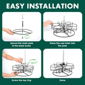 Organizador de Botellas de Agua, Escurridor para Vasos Stanley de 40 oz, Giratorio 360°, para Vasos Stanley, Owala, Yeti, Simple y Moderno - Product Image 5