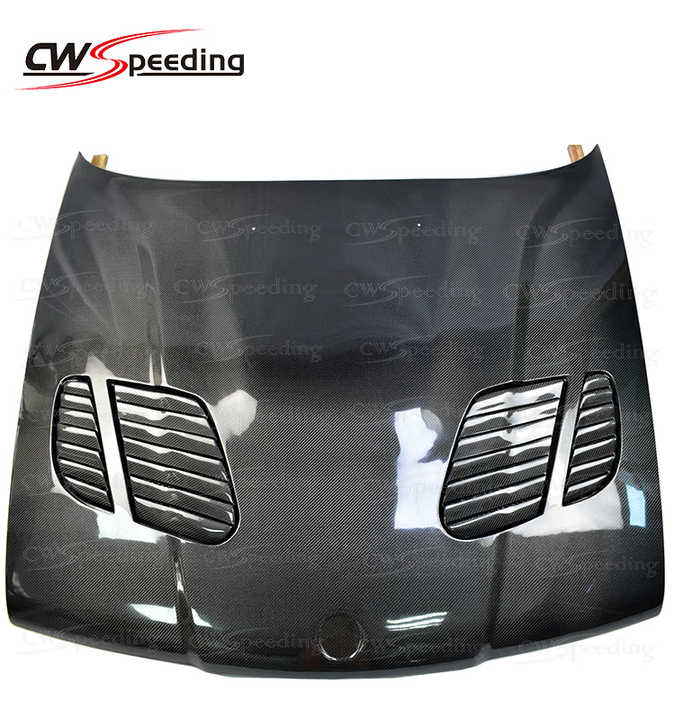GTR STYLE CARBON FIBER ENGINE COVER HOOD BONNET for BMW 5 SERIES E34 ...