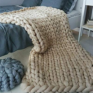 Ağırlıklı Örgü Battaniyeler İçin Süper Büyük, Modern Kanepeler İçin Kalın Örgü Battaniye, Neşeli Desenli, Çevre Dostu, El Yapımı - Product Image 1