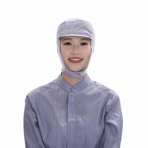 หมวกตาข่ายกราฟีนสีเทาป้องกันไฟฟ้าสถิต 70gsm สำหรับโรงงาน<span class=keywords><strong>อาหาร</strong></span> หมวกทำงานสำหรับอุตสาหกรรมอาหาร หมวกคลีนรูม OEM - Product Image 2