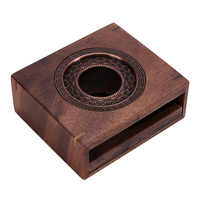 Chauffe-thé décoratif en bois et verre avec bougie pour café et thé, style zen asiatique, durable et écologique, portable