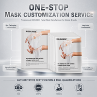 Masque Facial au Collagène Compressé Hydratant & Réhydratant (Pack de 5) pour Tous Types de Peau
