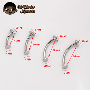 Piercing de Titanio de 14G con Rosca Interna Doble y Gema Flotante de 5mm para Ombligo - Product Image 6