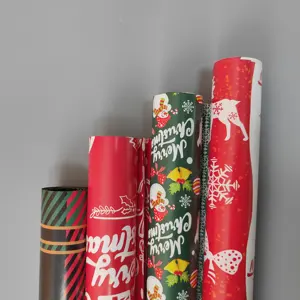Papel de embalaje personalizado para regalos, diferentes diseños e impresión, para varios temas, embalaje para vacaciones y fiestas