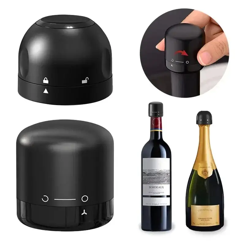 Bar Accessories Wine Vacuum Pump Bottle Cap Mini Silicone Cocktail Champagne Stopper Wine Bottle Stopper