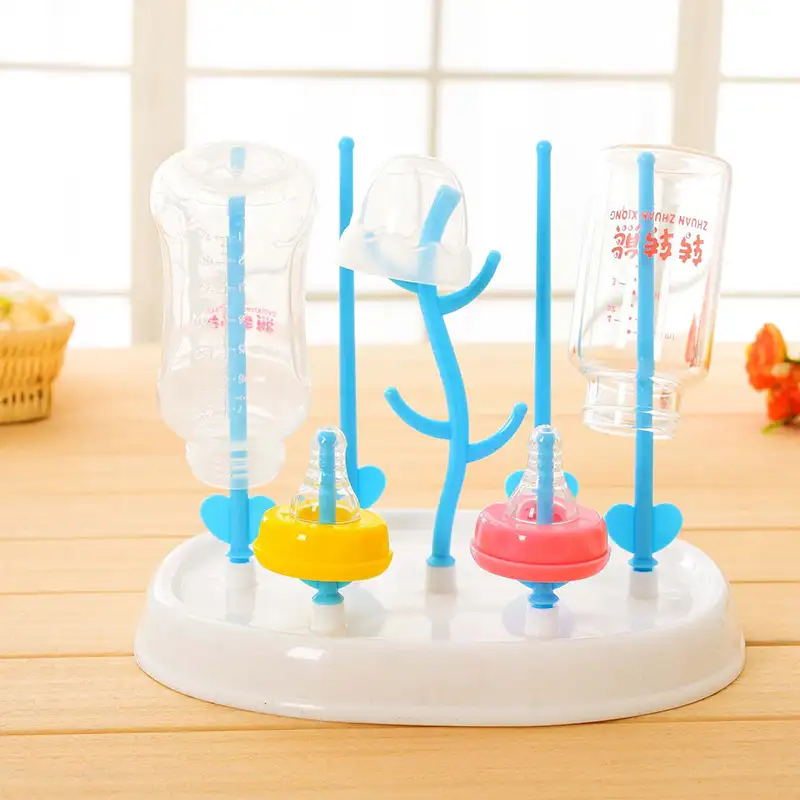 Wholesale Portable Storage Feeding Cup Holder Baby Feeding Bottles Cleaning Drying Rack For Baby