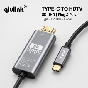 Cable <span class=keywords><strong>USB</strong></span> C <span class=keywords><strong>a</strong></span> <span class=keywords><strong>HDMI</strong></span> Qiulink 8K 60Hz QLCH880, <span class=keywords><strong>Adaptador</strong></span> de Aleación de Aluminio Tipo C <span class=keywords><strong>a</strong></span> HDTV <span class=keywords><strong>para</strong></span> <span class=keywords><strong>MacBook</strong></span> Pro, <span class=keywords><strong>Air</strong></span>, Monitor, TV, Proyector - Product Image 2