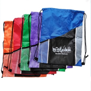 <b>Promotional</b> Factory Letter Pattern Polyester Colorful Shoulder <b>Backpack</b> Custom Logo Stylish Lightweight Comfortable Rope Handle - Product Image 1