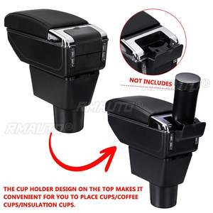 <span class=keywords><strong>Accoudoir</strong></span> double couche pour Renault <span class=keywords><strong>Duster</strong></span> 2010-2015, boîte de rangement en cuir PU avec 7 ports USB pour Nissan Terrano 3 2014-2018 - Product Image 4