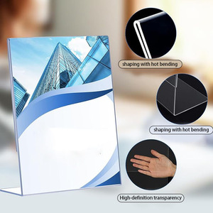 Bền chống trượt cơ sở hình chữ L Brochure chủ với mã QR đứng tấm nhựa cho gian hàng triển lãm thương mại hiển thị hiển thị - Product Image 6