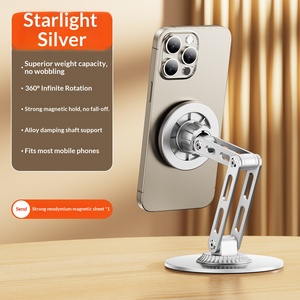Soporte Magnético Universal de Aleación para Teléfono, Rotación 360°, Base de Silicona Antideslizante, Compatible con la Mayoría de los Teléfonos Móviles, para Juegos y Oficina - Product Image 5