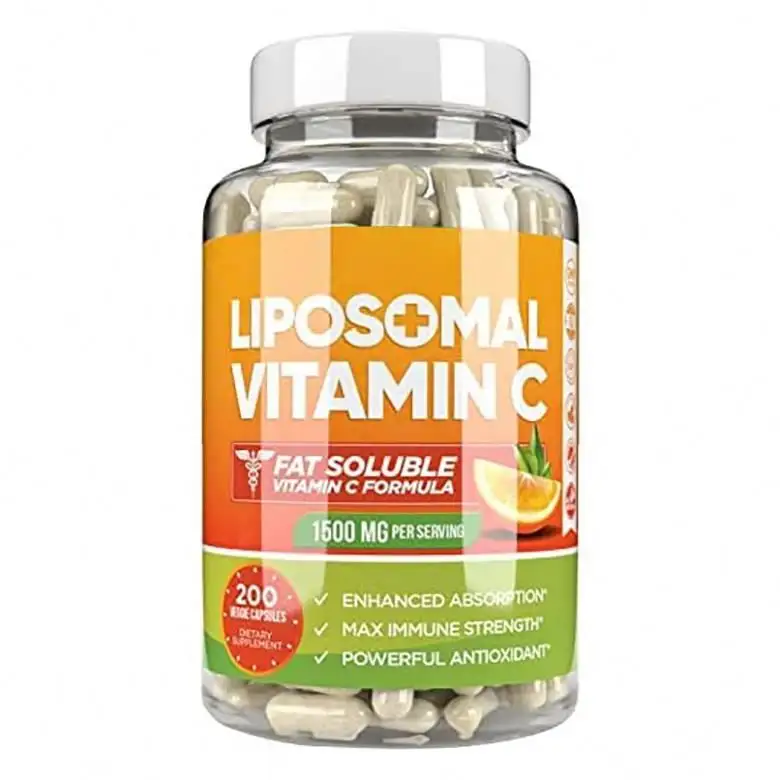Private Label Hot Sale Natural Mmune Systeem & Collageen Booster Natuurlijke Liposomale Vitamine C Capsules