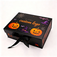 Boîte en carton blanc 350g personnalisée pour Halloween, impression UV, estampage à chaud, emballage cadeau, vente en gros