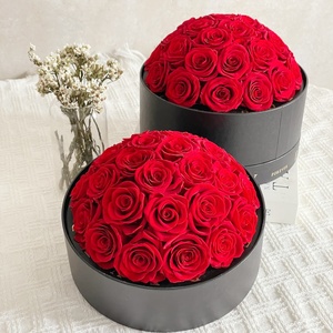 ถังดอกกุหลาบสีแดงที่เก็บรักษาไว้แบบโรแมนติกพร้อมกล่องของขวัญของขวัญของขวัญของขวัญกุหลาบตลอดกาลของขวัญสำหรับวันครบรอบวันวาเลนไทน์วันเกิดและวันแม่ - Product Image 3