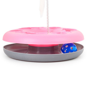 Eco-Friendly Pet <b>Cat</b> Training <b>Toy</b> Moving Mouse Spring Play Ball Turntable round Disk Supply - Product Image 4