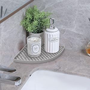 Support <span class=keywords><strong>d</strong></span>'<span class=keywords><strong>angle</strong></span> en silicone pour évier, porte-savon, organisateur de plateau en silicone pour salle de bain/douche ou évier de cuisine - Product Image 5