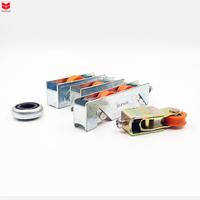 Poulie de porte coulissante, accessoires de poulie de porte industrielle Kit de porte coulissante, ensemble de roue de rouleau suspendu de porte coulissante