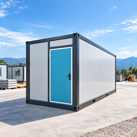 Maison conteneur préfabriquée 1 chambre 1 salle de bain, installation rapide pour l'hébergement des travailleurs en campement