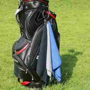 Microfiber Carabiner <b>Clip</b> Waffle Pattern Golf Cleaning Towel With <b>Hook</b> and Loop Fastener - Product Image 6