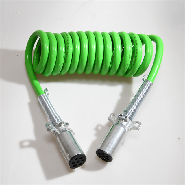 Heavy Duty 7-Way ABS Trailer Electrical Cable for Semi Trucks Weatherproof & DOT Approved