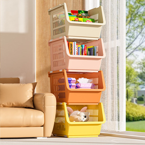 Panier de rangement empilable multi-niveaux en PP pour cuisine, chambre, salon – Organiseur pour légumes, fruits, jouets, collations – 5 étages - Product Image 4