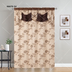 <span class=keywords><strong>Cortinas</strong></span> de Jacquard Floral de lujo, <span class=keywords><strong>cortinas</strong></span> decorativas para el hogar, <span class=keywords><strong>cortinas</strong></span> opacas con cenefas, <span class=keywords><strong>cortinas</strong></span> de bolsillo con varilla económicas al por mayor - Product Image 1