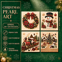 Collection de Noël KS Craft : Kit de Peinture Diamant 5D Écologique à Motifs de Dessins Animés, Formes Spéciales, Décoration DIY pour la Maison
