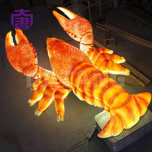 Customized Ip65 Lobster Statue Resin Garden Seafood Restaurant Decorative <b>Lighting</b> Motif Christmas Shop Signs For Landscape - Product Image 3