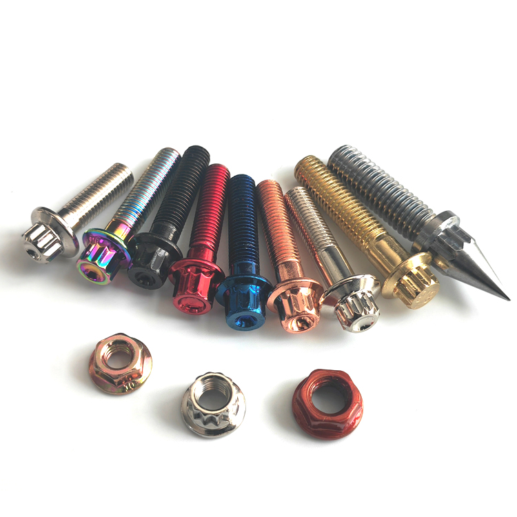 Титановый кухонный нож из нержавеющей стали с Сталь m6 m7 m8 12 заостренных винтов Сплит обода 3-частное колесо в сборе болт