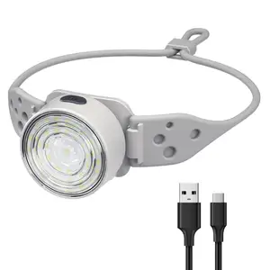Headlamp Flashlight LED Rechargeable IPX4 Water Resistant 5 Modes Adjustable Lightweight Silicone Headlamps