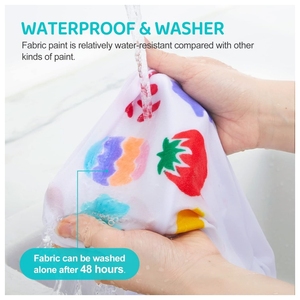 Juego de <span class=keywords><strong>Pintura</strong></span> Textil <span class=keywords><strong>para</strong></span> Ropa, Veinte Colores, <span class=keywords><strong>Pintura</strong></span> Textil Permanente con Pinceles, Paleta, Suministros de Arte DIY - Product Image 5