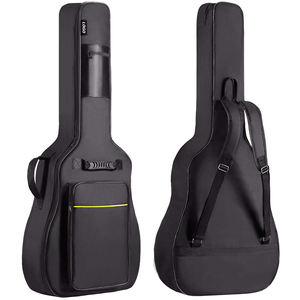 Sac de <span class=keywords><strong>guitare</strong></span> acoustique noir personnalisé de 41 pouces Rembourrage épais Housse de <span class=keywords><strong>guitare</strong></span> étanche avec boucle de suspension arrière - Product Image 1