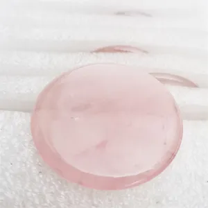 Wholesale Gemstone Crystal Circle Natural Pink Crystal Cylinder Rose Crystal Slice