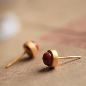 Orecchini a Perno Rossi Semplici per Donne, Eleganti Accessori per Orecchie da Indossare Quotidianamente - Product Image 5