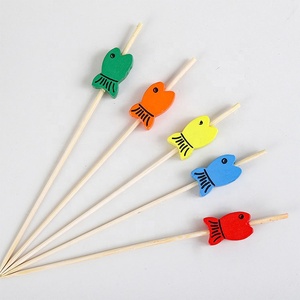 Brochettes jetables en bambou naturel pour cocktails de fruits, bâtonnets faits à la main pour apéritifs, sandwichs, desserts, longs <span class=keywords><strong>cure</strong></span>-dents - Product Image 3