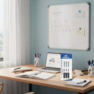 Set 10 <b>Pens</b>/<b>Box</b> Non-Toxic Low Odor Whiteboard Markers Black Office School Wholesale Mengfu Brand Model M-0159 Made in China - Product Image 3