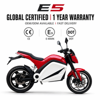 Moto électrique de course 3000W, moto à batterie au lithium Ducati moderne, OEM ODM