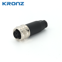 Connecteur circulaire KRONZ 7/8, 4/5 broches, code A, assemblage câblable sur site, connecteur femelle industriel étanche robuste pour capteur
