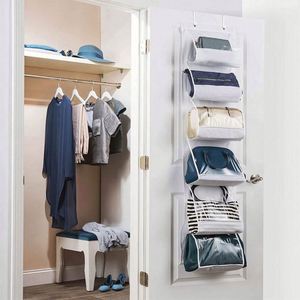 Sac de rangement suspendu pliable à 6 poches pour portes et placards, idéal pour organiser et utiliser facilement – Meilleure vente - Product Image 2