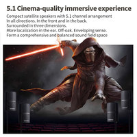 Système de haut-parleurs home cinéma 5.1 mini, système de karaoké BT, microphone sans fil, amplificateur, combinaison de haut-parleurs surround, système home cinéma