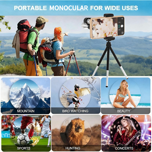 Télescope monoculaire miniature de haute qualité 8*20, haute puissance HD avec clip pour téléphone et trépied, observation des oiseaux, télescope professionnel - Product Image 2